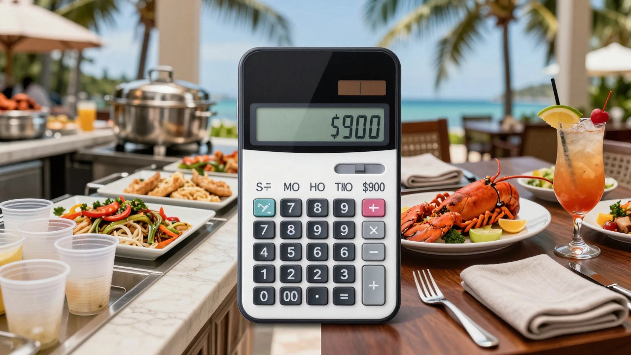 Side-by-side comparison of budget and premium all-inclusive resort dining experiences