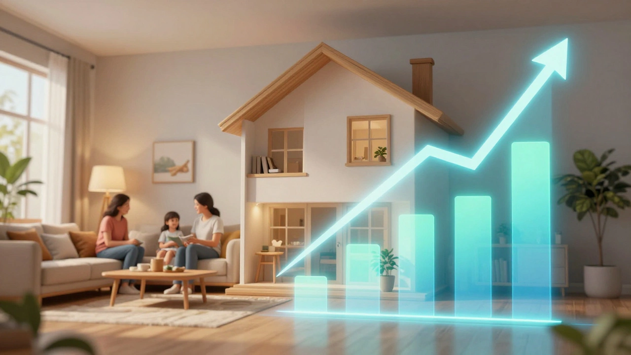 Cozy eco-home interior illustrating comfort and long-term financial savings